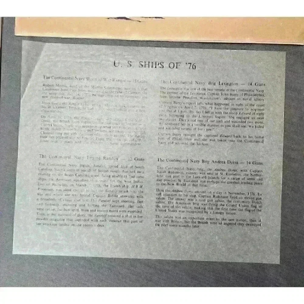 U.S. Ships of 76 Set William Nowland Van Powell Vintage Foil Color-Etched Prints - Picture 9 of 10